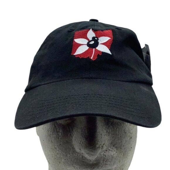 New Richardson State of Ohio Buckeye R55 Black Adjustable Hat Embroidered NWT - Picture 1 of 7